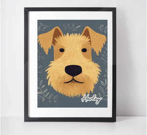 Personalised Welsh Terrier Art Print