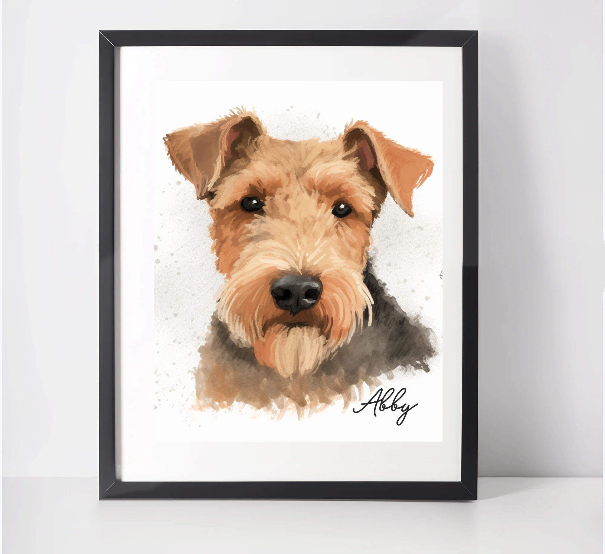 Personalised Welsh Terrier Art Print