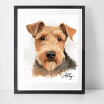 Personalised Welsh Terrier Art Print