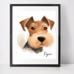 Personalised Welsh Terrier Art Print