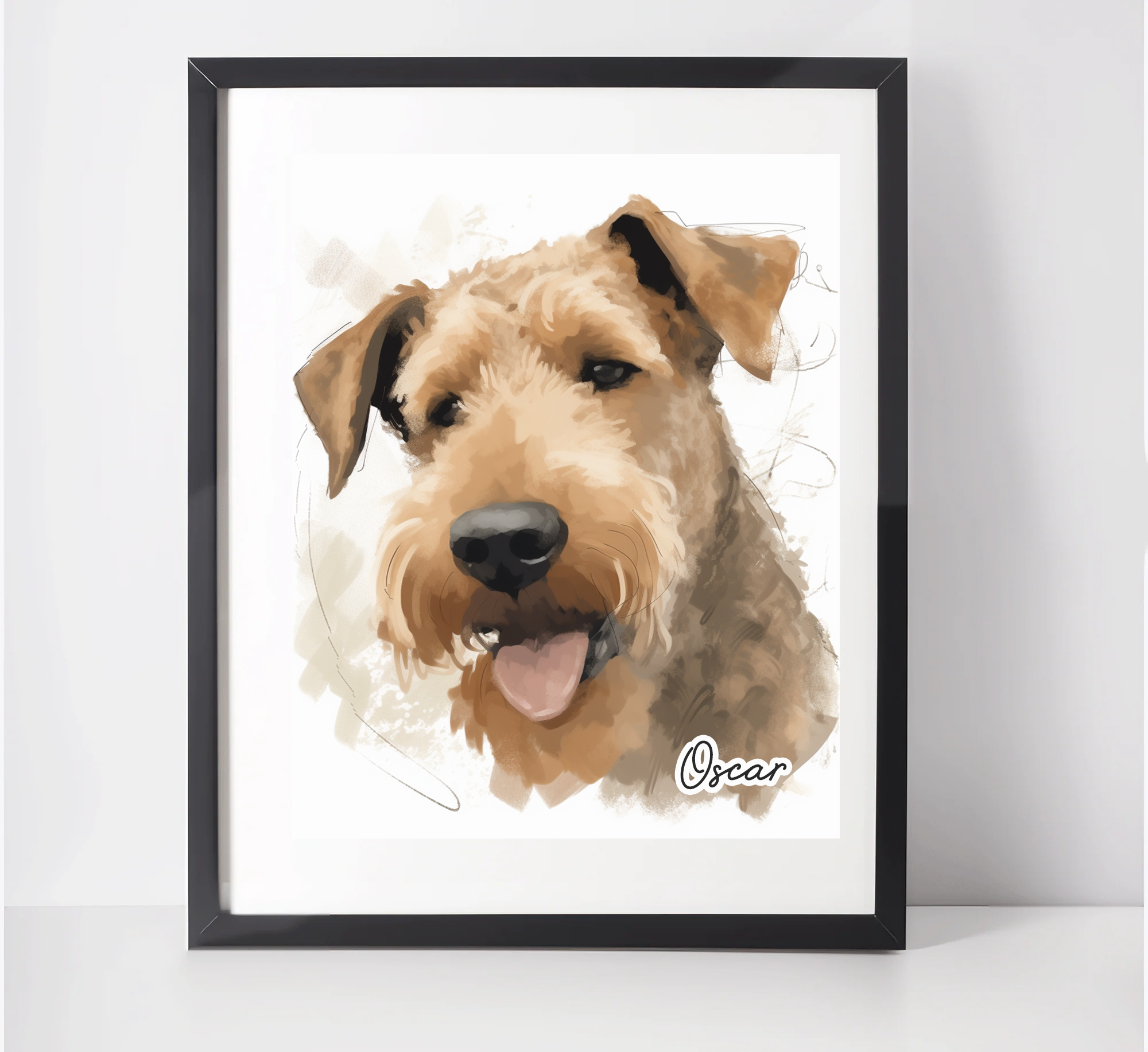 Personalised Welsh Terrier Art Print