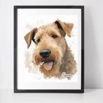 Personalised Welsh Terrier Art Print