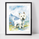 Personalised West Highland White Terrier Art Print