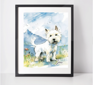 Personalised West Highland White Terrier Art Print