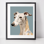 Personalised Whippet Art Print