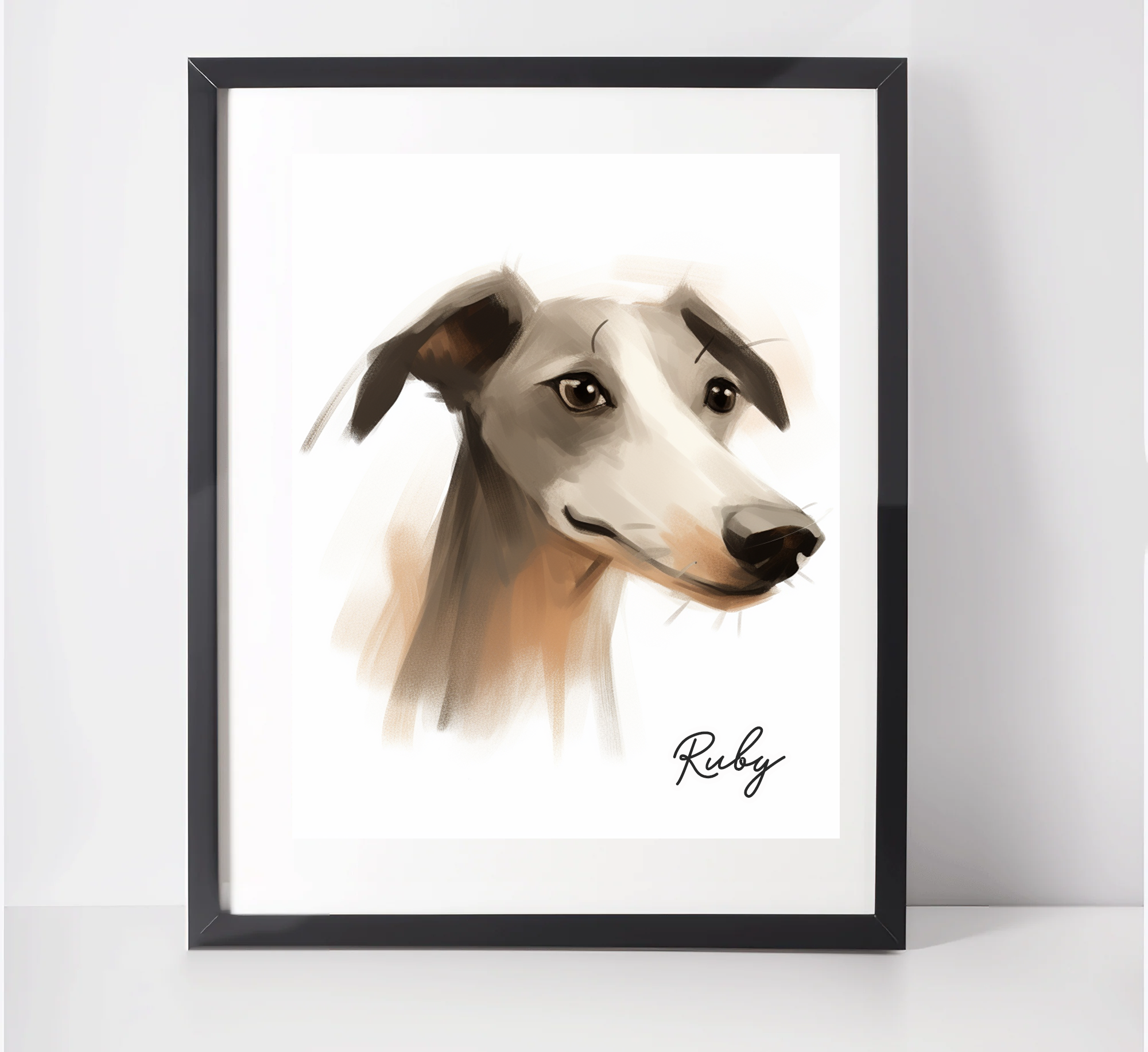 Personalised Whippet Art Print