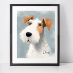 Personalised Wire Fox Terrier Art Print