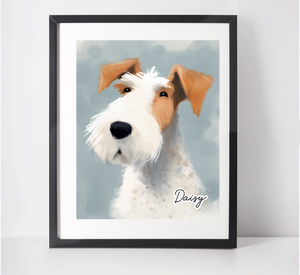 Personalised Wire Fox Terrier Art Print