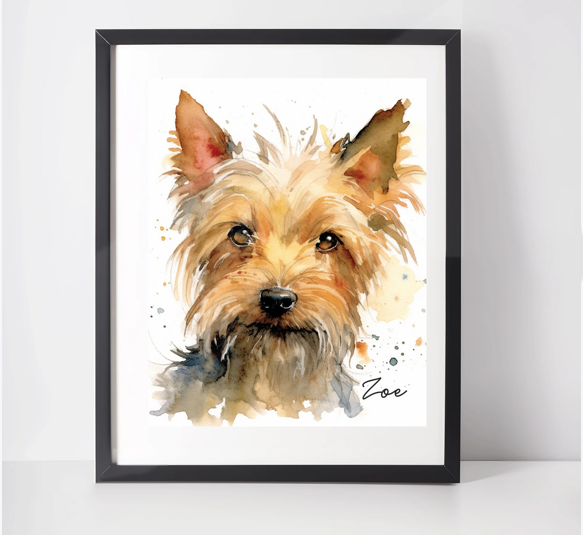 Personalised Yorkshire Terrier Art Print