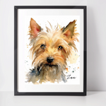 Personalised Yorkshire Terrier Art Print