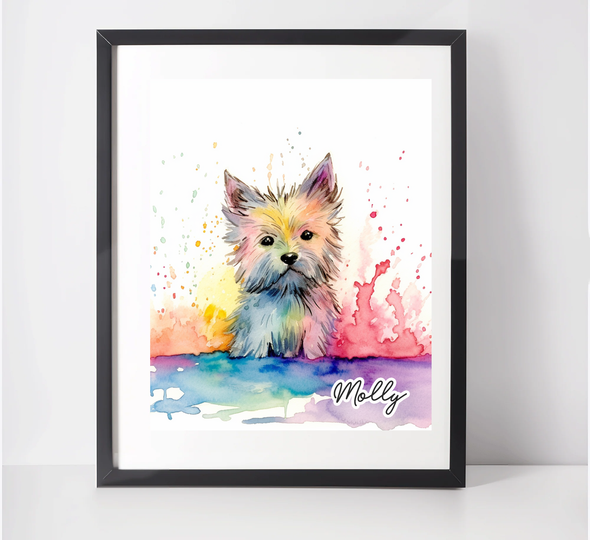 Personalised Yorkshire Terrier Art Print