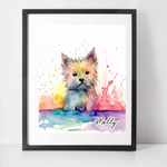 Personalised Yorkshire Terrier Art Print
