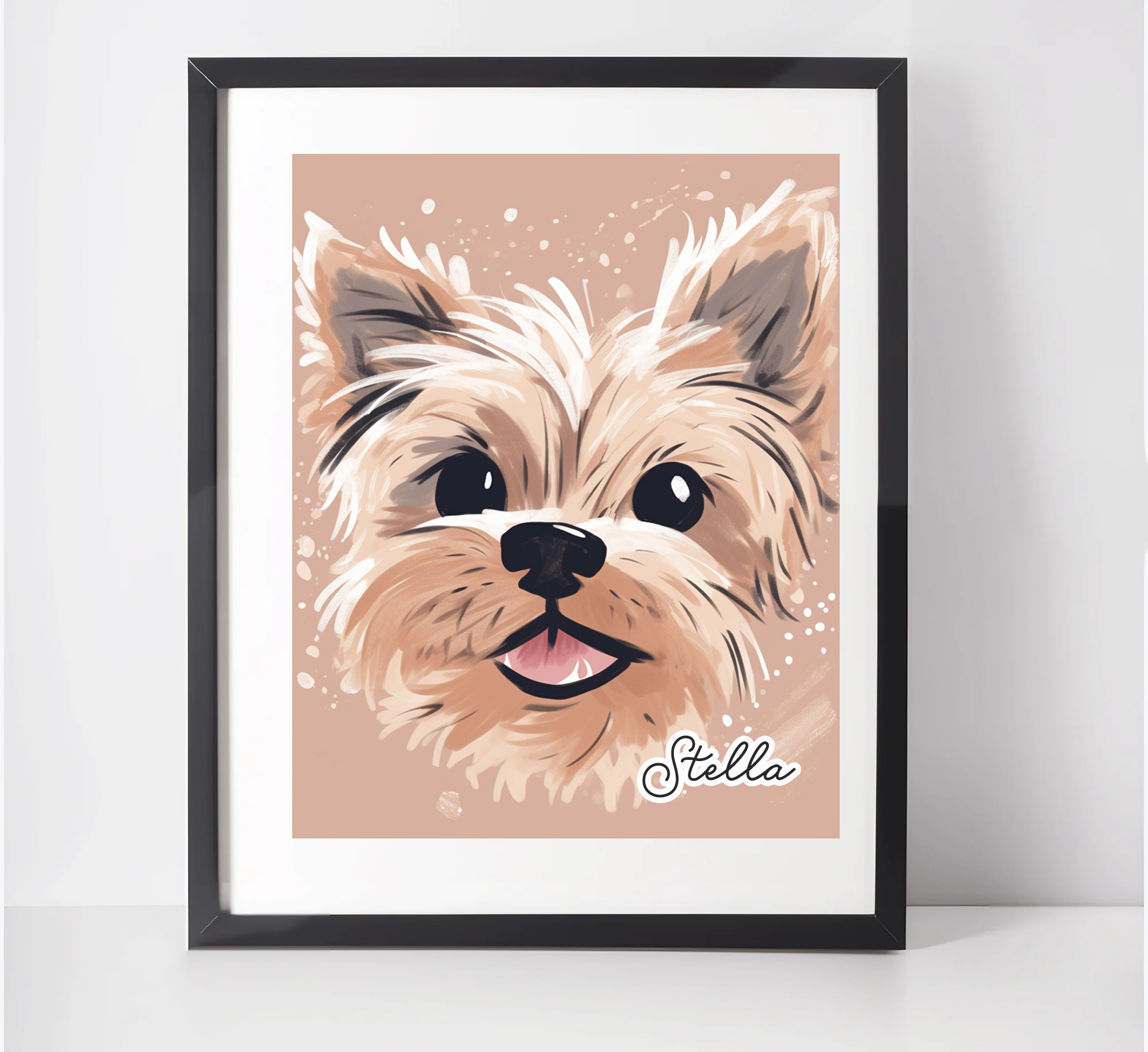 Yorkie online canvas art