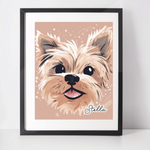 Personalised Yorkshire Terrier Art Print