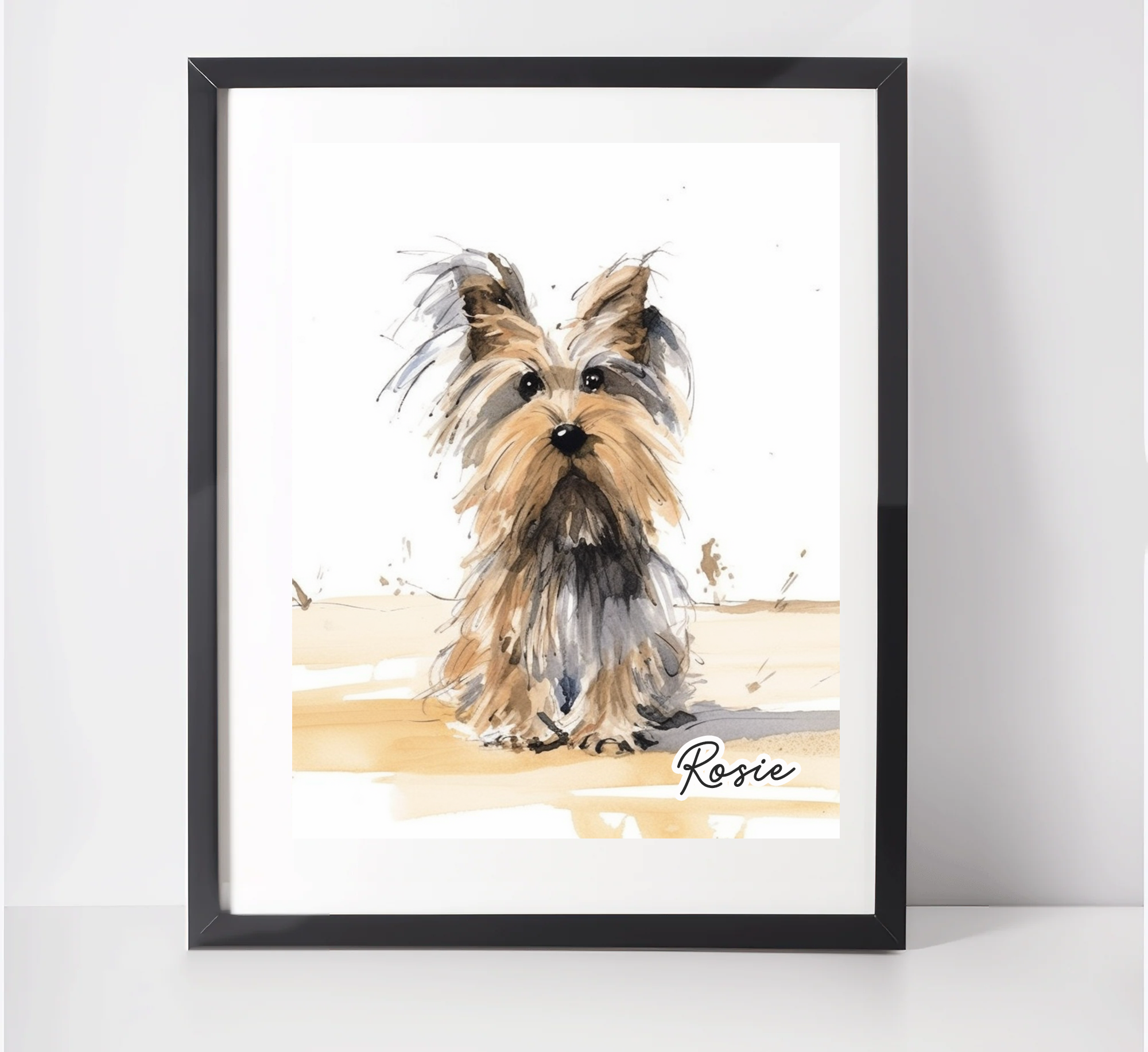 Personalised Yorkshire Terrier Art Print