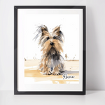 Personalised Yorkshire Terrier Art Print