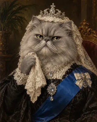 Example cat portrait as Queen Victoria