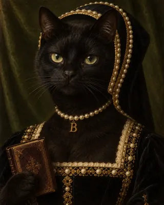 Example cat portrait as Anne Boleyn