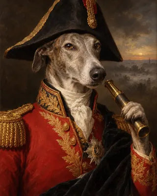 Example dog portrait as The Duke of Wellington