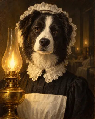 Example dog portrait as Florence Nightingale